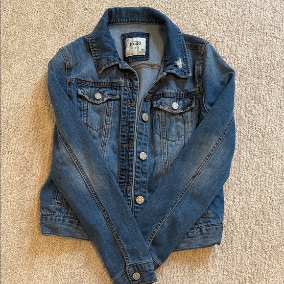 Mudd Jackets & Blazers - Vintage Y2K Mudd Denim Trucker Jacket - Distressed Faded‎ Wash, Size Medium